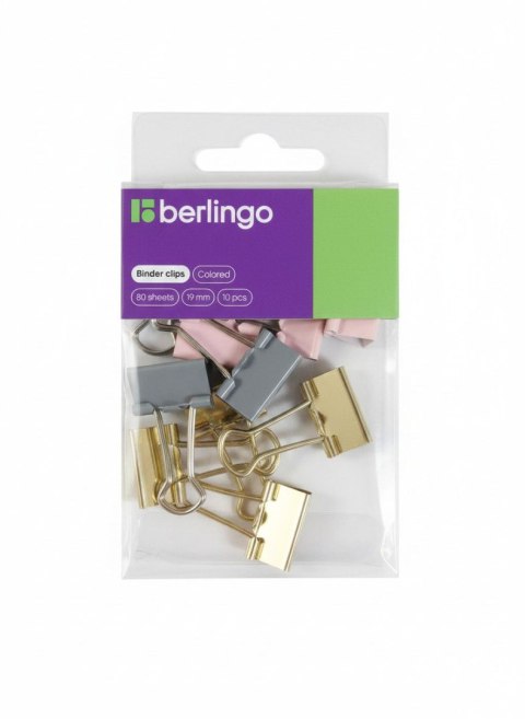Berlingo Klipsy do spinania dokumentów metal 10 szt 19mm Berlingo (330194)