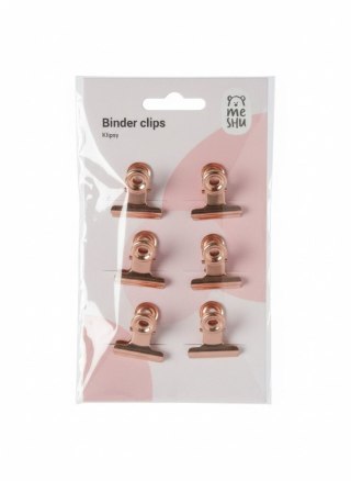 Berlingo Klipsy do spinania dokumentów różowe złoto metal 6 szt 25mm Berlingo (328222)