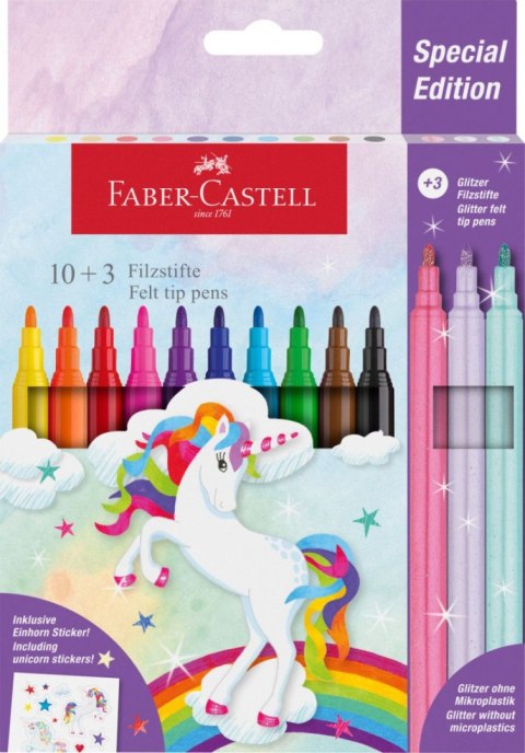 Faber Castell Flamaster Jednorożec + naklejki 10+3 kol. Faber Castell (554213 FC)