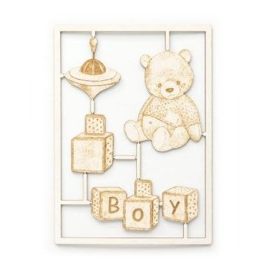 Galeria Papieru Ozdoba papierowa tekturki boy z pluszowym misiem Galeria Papieru (253058)