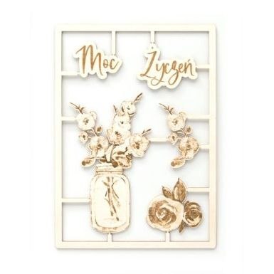 Galeria Papieru Ozdoba papierowa tekturki dekoracyjne z wazonem i kwiatami Galeria Papieru (253060)