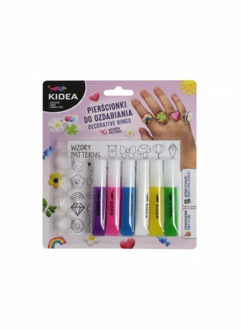 Kidea Zabawka kreatywna PIERŚCIONKI DO OZDABIANIA Kidea (PSDOKA)