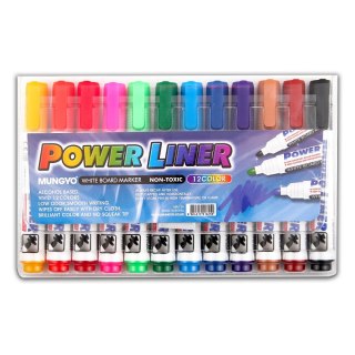 Mungyo Marker suchościeralny MA-12 kol wkład mix okrągła/ścięta końcówka Mungyo (TT7617)