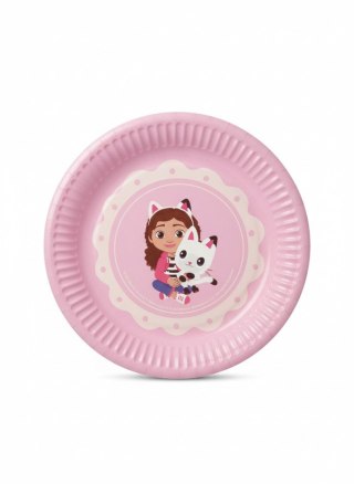 Partydeco Talerz jednorazowy Koci Domek Gabi papier śr. 180mm 6 szt Partydeco (TPP105)
