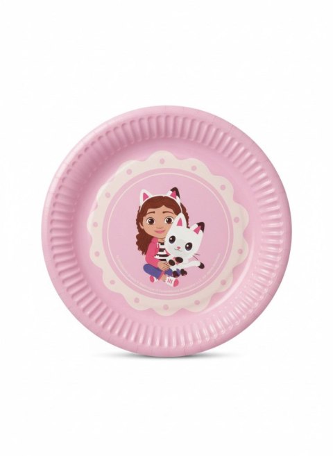 Partydeco Talerz jednorazowy Koci Domek Gabi papier śr. 180mm 6 szt Partydeco (TPP105)
