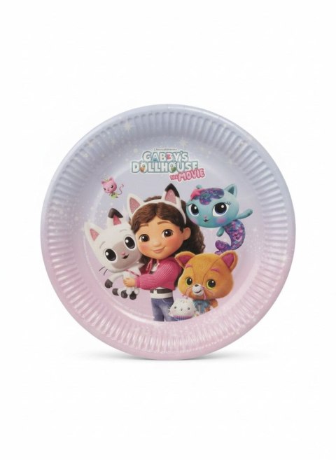 Partydeco Talerz jednorazowy Koci Domek Gabi papier śr. 230mm 6 szt Partydeco (TPP103)