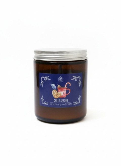 Pavoncella Świeczka ozdobna Smell me Chilly Season 250 ml niebieska Pavoncella (5906492907757)