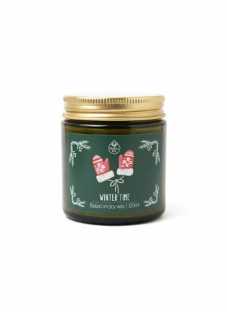 Pavoncella Świeczka ozdobna Smell me Winter Time 120 ml zielona Pavoncella (5906492907801)