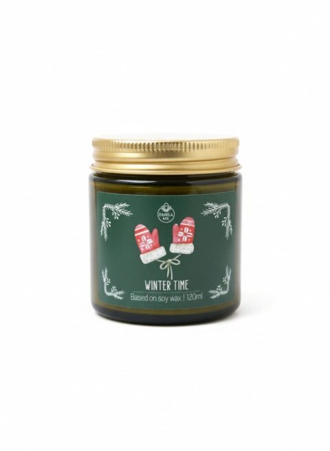 Pavoncella Świeczka ozdobna Smell me Winter Time 120 ml zielona Pavoncella (5906492907801)