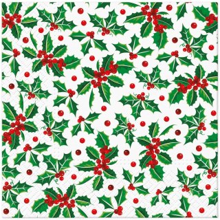 Paw Serwetki Lunch BN Holly Pattern mix nadruk bibuła [mm:] 330x330 Paw (SDL238800)