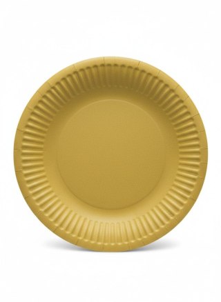 Paw Talerz jednorazowy Monocolor Gold papier śr. 180mm 8 szt Paw (PPD8000709)