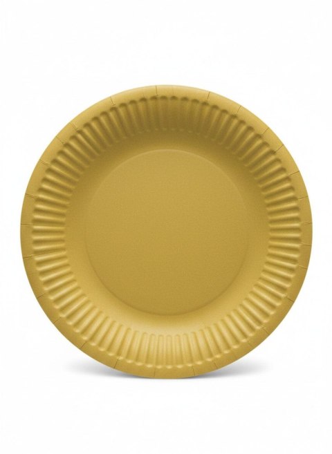 Paw Talerz jednorazowy Monocolor Gold papier śr. 180mm 8 szt Paw (PPD8000709)
