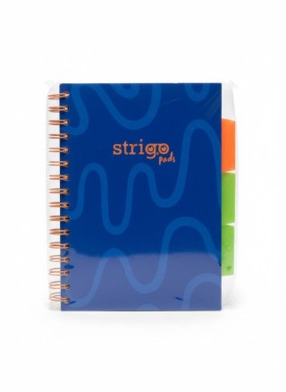 Strigo Kołozeszyt (kołonotatnik) NEON granat A5 100k. 80g krata Strigo (PADS015)