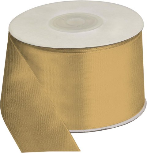Titanum Wstążka Craft-Fun Series satynowa 50x25 [mm x m] złoty jasny Titanum (50MM/25M 019J)