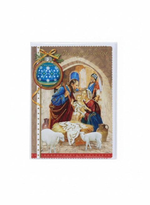 Top Graphic Kartka składana KARNET B6 Z NALEPIANYM ELEMENTEM Religijne B6 Top Graphic (BNG)