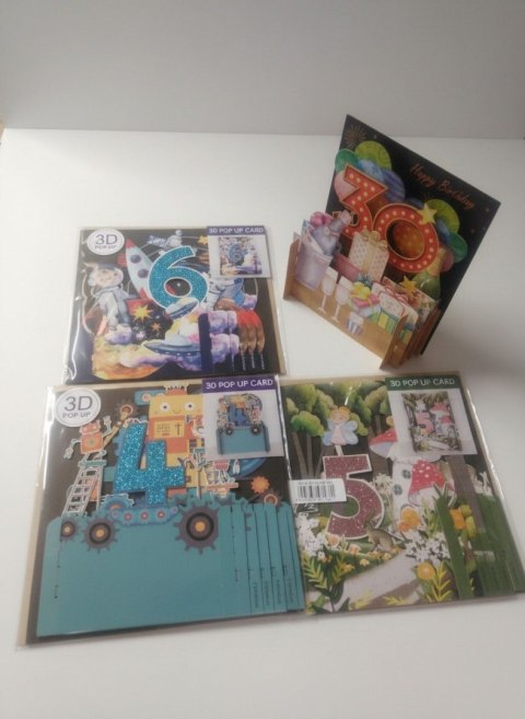 Ab Card Kartka składana 3D kwadratry kw Ab Card (5905937481661)