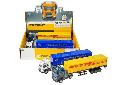 Adar Ciężarówka z kontenerem, metalowe, 40x10x7cm, światło, dźwięk Adar (618244)