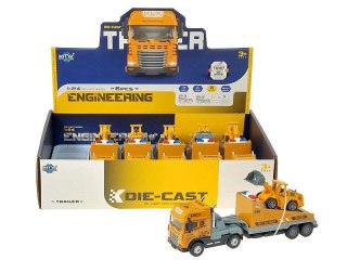 Adar Ciężarówka z lawetą i koparką, metalowe, 30x10,5x7cm, światło, dźwięk Adar (618220)