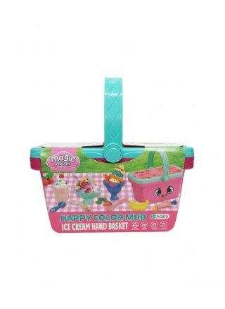 Artyk Masa plastyczna dla dzieci koszyczek różowy z foremkami mix Artyk (176760)