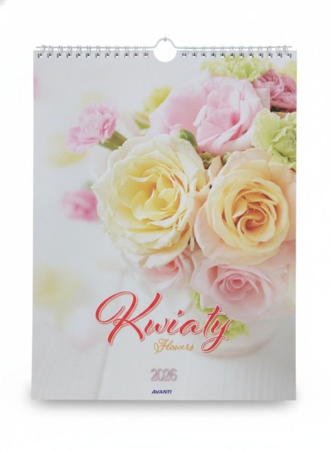 Avanti Kalendarz ścienny MAŁY SPIRALA KWIATY 230mm x 305mm Avanti (KSMS-6)