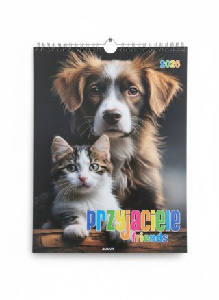 Avanti Kalendarz ścienny MAŁY SPIRALA PRZYJACIELE 230mm x 305mm Avanti (KSMS-7)