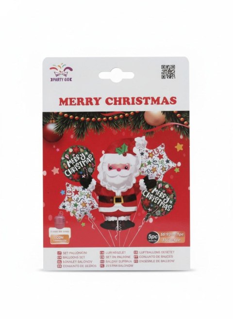 Bemag Balon foliowy zestaw balonów świątecznych 5 szt. Bemag (BV0293)