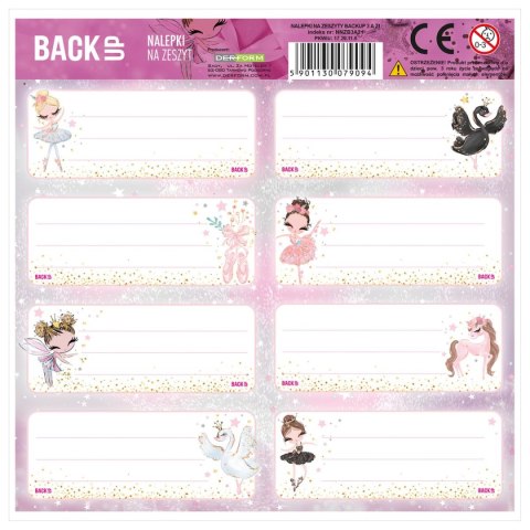 Derform Naklejka na zeszyt BACKUP 3 [mm:] 160x160 Derform (NNZB3A21)