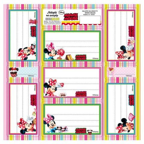 Derform Naklejka na zeszyt Myszka Minnie [mm:] 165x165 Derform (NNZMM)