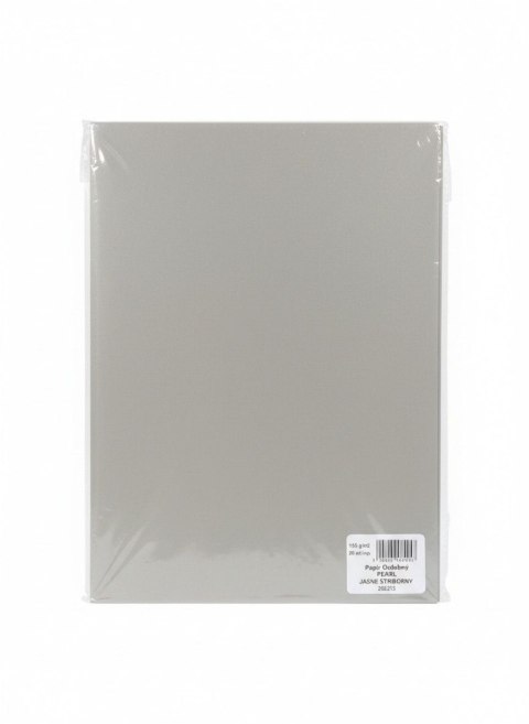 Galeria Papieru Papier ozdobny (wizytówkowy) pearl jasnosrebrny A4 srebrny 135g Galeria Papieru (206213)
