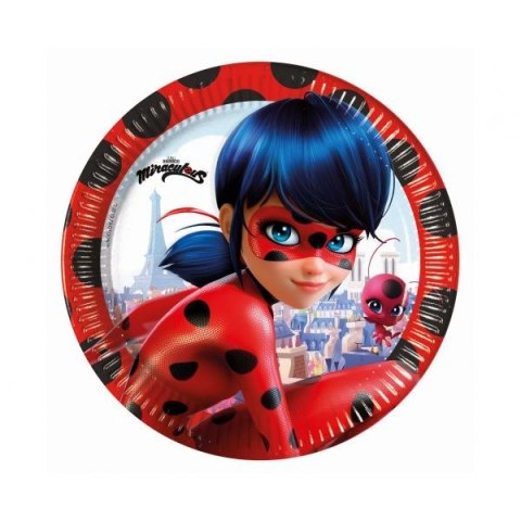 Godan Talerz jednorazowy Miracoulous 20 cm, 8 szt. papier śr. 19mm 8 szt Godan (91344)