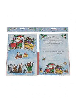 Henry Kartka składana LIST DO MIKOŁAJA mikołąj z prezentami Henry (5908451981792)