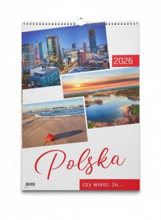 Jotan Kalendarz ścienny POLSKA, CZY WIESZ,ŻE 13 planszowe 330mm x 500mm Jotan (wp125)