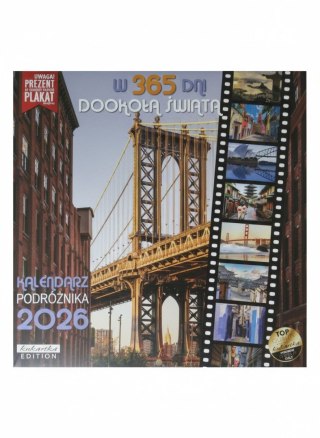 Kukartka Kalendarz ścienny classic Q Kukartka (Q 365 DNI DOOKOŁA ŚWIATA)