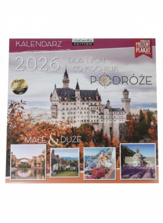 Kukartka Kalendarz ścienny classic Q Podróże 300mm x 300mm Kukartka
