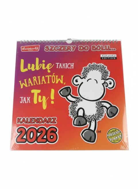 Kukartka Kalendarz ścienny classic SHEEP SZCZERY 300mm x 300mm Kukartka