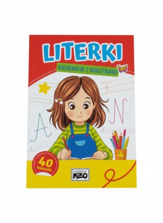 Niko Książeczka edukacyjna Literki. Kaligrafia z naklejkami. Niko