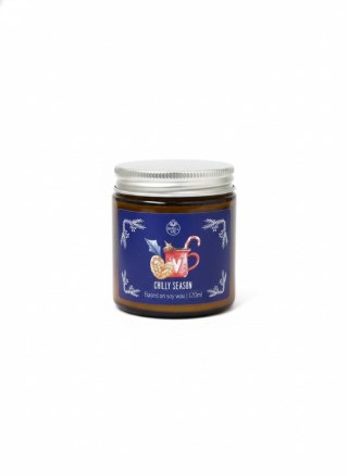 Pavoncella Świeczka ozdobna Smell me Chilly Season 120 ml niebieska Pavoncella (5906492907764)