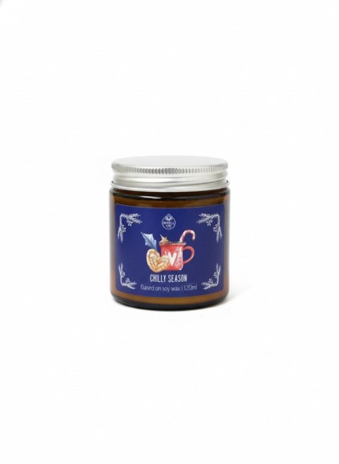 Pavoncella Świeczka ozdobna Smell me Chilly Season 120 ml niebieska Pavoncella (5906492907764)