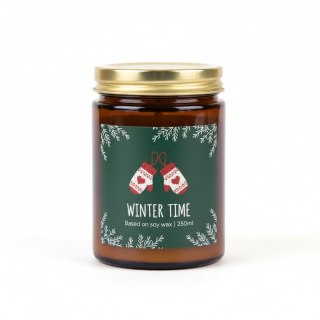 Pavoncella Świeczka ozdobna Smell me Winter Time 250 ml zielona Pavoncella (5906492907818)