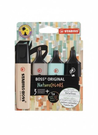 Stabilo Zakreślacz BOSS NATURAL COLORS kpl 4 szt 4006381603133 wkład mix 2,0-5,0mm Stabilo (70/4-2-5)