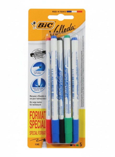 Velleda Marker suchościeralny kpl 4 szt 3086123333697 wkład mix 1,5-2,8mm okrągła końcówka Velleda (9126451)