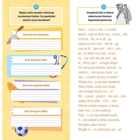 Aksjomat Książeczka edukacyjna Wesoła ortografia. Ćwiczenia z naklejkami. Klasa 3 Aksjomat