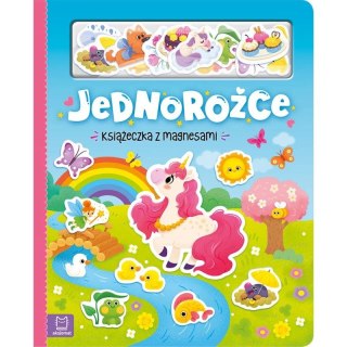 Aksjomat Książka dla dzieci Jednorożce. Książeczka z magnesami Aksjomat