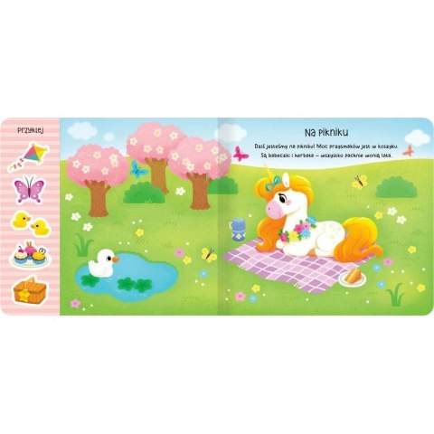 Aksjomat Książka dla dzieci Jednorożce. Książeczka z magnesami Aksjomat