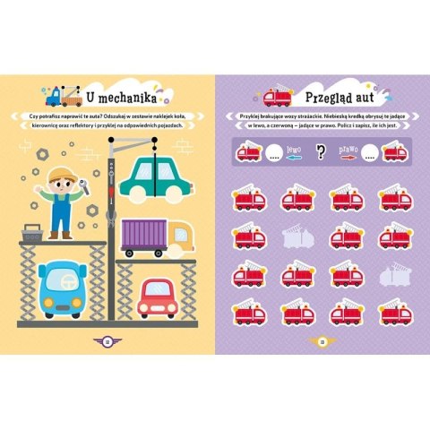 Aksjomat Książka dla dzieci Pojazdy. Aktywizujące zadania z naklejkami 3D Aksjomat