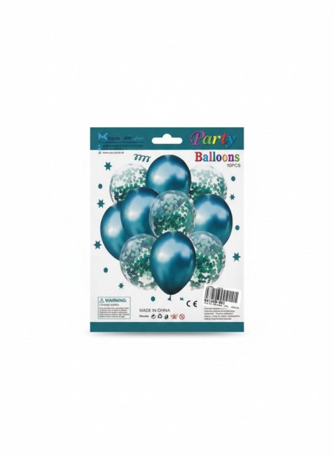 Antella Balon gumowy zestaw balonów 10 elementów zieleń zielony Antella