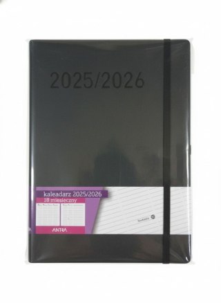 Antra Kalendarz książkowy (terminarz) 18-M-CY TNS GRAFITOWY B5 Antra (2025/2026)