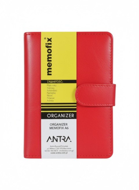 Antra Organizer A6 czerwony MEMOFIX A6 czerwona Antra (5904210086692)
