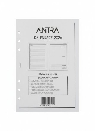 Antra Wkład do organizera kalendarz a5 DNS Antra (2026)