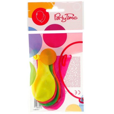Arpex Balon gumowy neonowe fluorescencyjny 6 szt mix 240mm 9cal Arpex (K351)